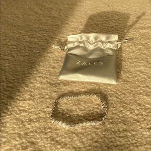 New Silver Zales Heart Bracelet